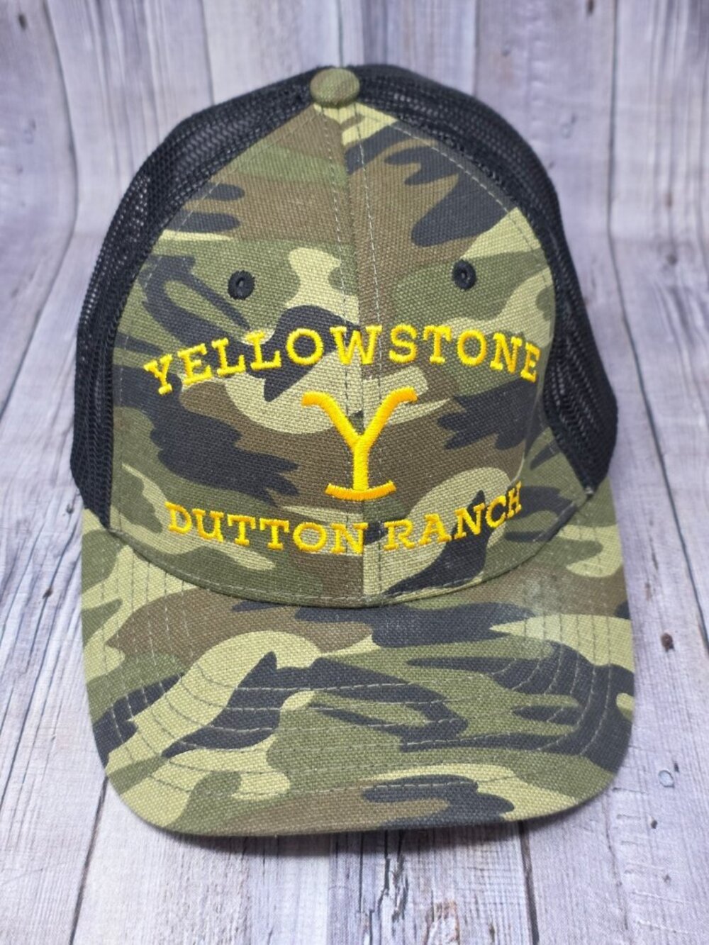 Yellowstone Dutton Ranch Paramount Logo Hat Cap Men's Adjustable Snapback Camo